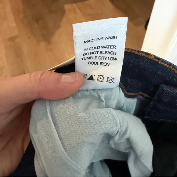 NWT Judy Blue Straight Leg Jeans 13/31 Blue Dark Wash High Rise Stretch Raw Hem - Picture 10 of 16